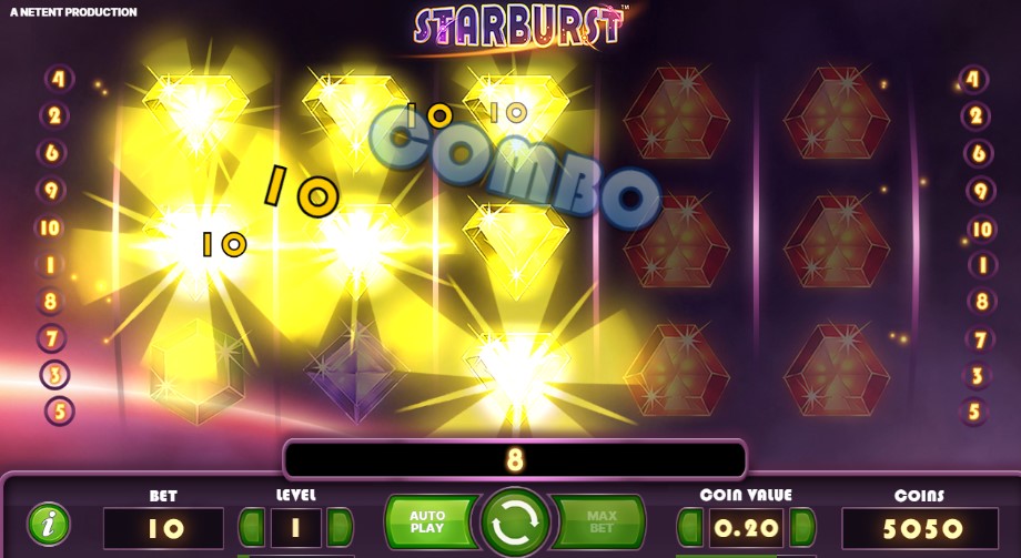 Starburst Slot Gewinnkombination